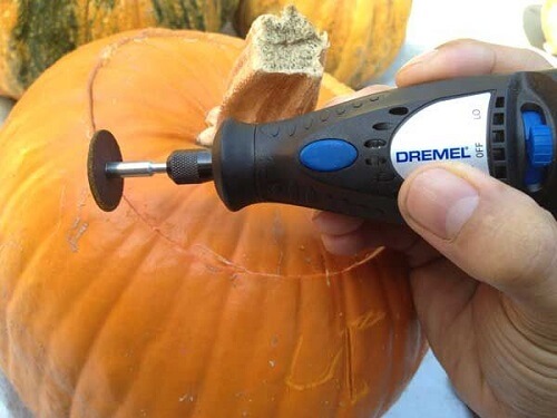 pumking carving with dremel tool